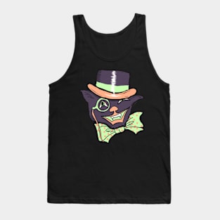 Vintage Top Hat Cat Tank Top